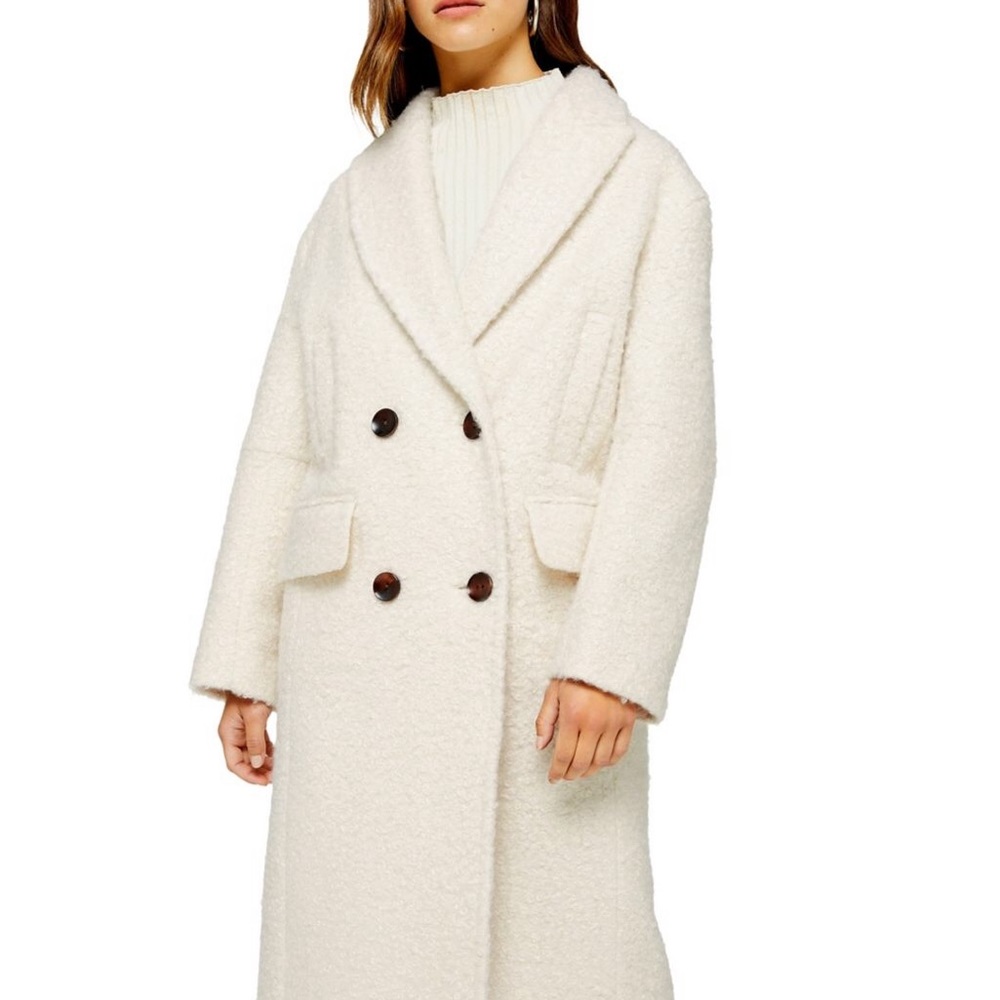 Topshop Petite Boucle Coat - Picture 3 of 10